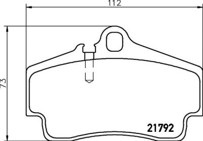 Hella 8DB 355 018-481 комплект тормозных колодок, дисковый тормоз на PORSCHE BOXSTER (987)