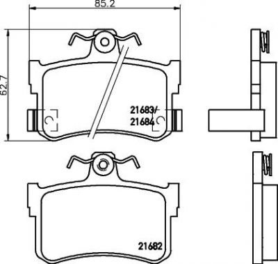 Hella 8DB 355 018-611 комплект тормозных колодок, дисковый тормоз на ROVER 800 (XS)