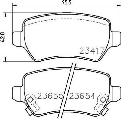 HELLA КОМПЛЕКТ ТОРМОЗНЫХ КОЛОДОК, ДИСКОВЫЙ ТОРМОЗ (8DB 355 018-781)