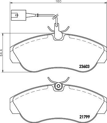 Hella 8DB 355 018-791 комплект тормозных колодок, дисковый тормоз на PEUGEOT BOXER автобус (230P)