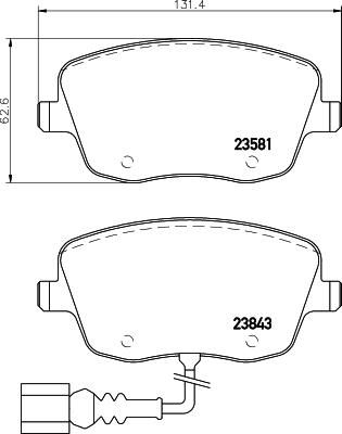 Hella 8DB 355 018-811 комплект тормозных колодок, дисковый тормоз на SEAT CORDOBA Vario (6K5)