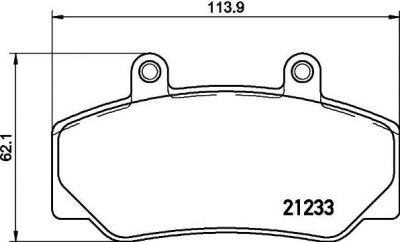 Hella 8DB 355 019-031 комплект тормозных колодок, дисковый тормоз на VOLVO 960 Kombi (965)