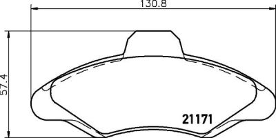 Hella 8DB 355 019-041 комплект тормозных колодок, дисковый тормоз на FORD ESCORT VII седан (GAL, AFL)