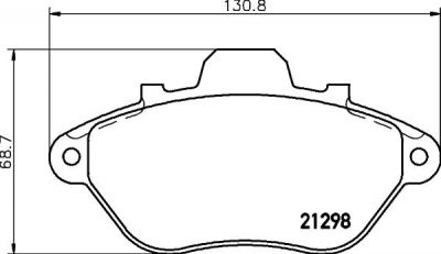 Hella 8DB 355 019-051 комплект тормозных колодок, дисковый тормоз на PEUGEOT 605 (6B)