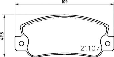 Hella 8DB 355 019-061 комплект тормозных колодок, дисковый тормоз на FIAT CROMA (154)