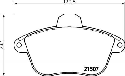 Hella 8DB 355 019-071 комплект тормозных колодок, дисковый тормоз на PEUGEOT 605 (6B)