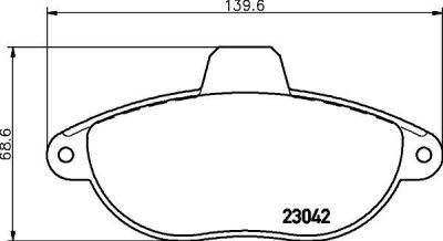 Hella 8DB 355 019-251 комплект тормозных колодок, дисковый тормоз на PEUGEOT EXPERT фургон (222)