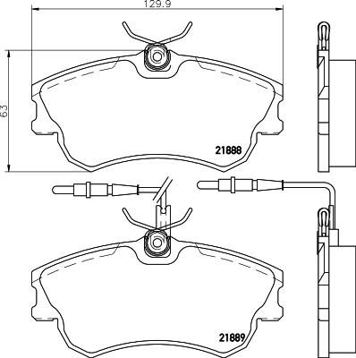 Hella 8DB 355 019-261 комплект тормозных колодок, дисковый тормоз на RENAULT ESPACE III (JE0_)