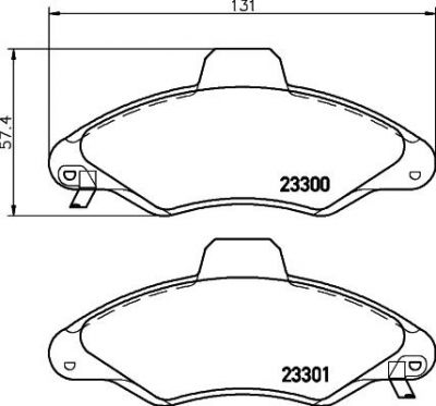 Hella 8DB 355 019-291 комплект тормозных колодок, дисковый тормоз на FORD ESCORT VII седан (GAL, AFL)