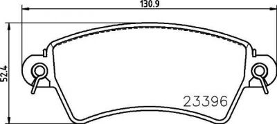 Hella 8DB 355 019-341 комплект тормозных колодок, дисковый тормоз на PEUGEOT 306 (7B, N3, N5)