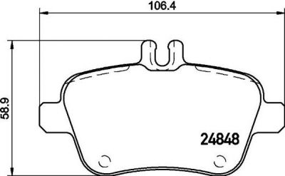 HELLA КОМПЛЕКТ ТОРМОЗНЫХ КОЛОДОК, ДИСКОВЫЙ ТОРМОЗ (8DB 355 019-641)