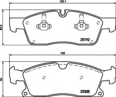 Hella 8DB 355 019-701 комплект тормозных колодок, дисковый тормоз на MERCEDES-BENZ GLE (W166)