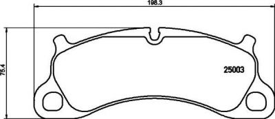 Hella 8DB 355 019-731 комплект тормозных колодок, дисковый тормоз на PORSCHE 911 кабрио (991)