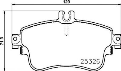 Hella 8DB 355 019-751 комплект тормозных колодок, дисковый тормоз на MERCEDES-BENZ B-CLASS (W246, W242)