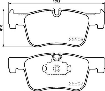 Hella 8DB 355 019-771 комплект тормозных колодок, дисковый тормоз на 3 Touring (F31)