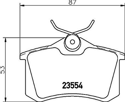 Hella 8DB 355 019-911 комплект тормозных колодок, дисковый тормоз на RENAULT MEGANE III Наклонная задняя часть (BZ0_)