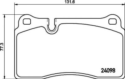 Hella 8DB 355 019-941 комплект тормозных колодок, дисковый тормоз на AUDI TT Roadster (8J9)