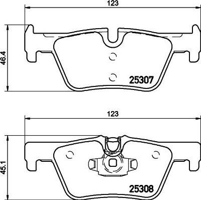 Hella 8DB 355 019-971 комплект тормозных колодок, дисковый тормоз на 1 (F20)