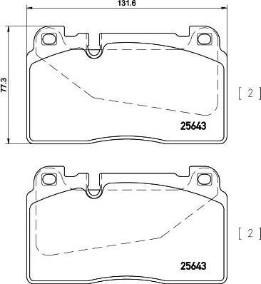 Hella 8DB 355 020-251 комплект тормозных колодок, дисковый тормоз на AUDI Q5 (8R)