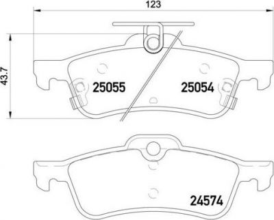 Hella 8DB 355 020-501 комплект тормозных колодок, дисковый тормоз на HONDA CIVIC IX (FK)