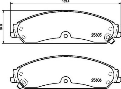 Hella 8DB 355 020-541 комплект тормозных колодок, дисковый тормоз на CHRYSLER 300 C (LX)