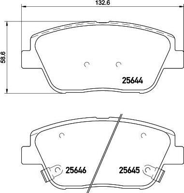 Hella 8DB 355 020-551 комплект тормозных колодок, дисковый тормоз на KIA OPTIMA