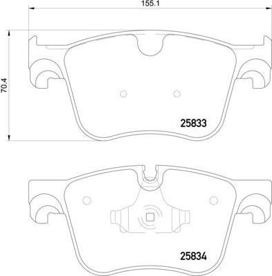 Hella 8DB 355 020-981 комплект тормозных колодок, дисковый тормоз на PEUGEOT 308 II