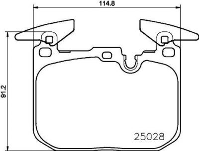 Hella 8DB 355 021-271 комплект тормозных колодок, дисковый тормоз на 1 (F20)