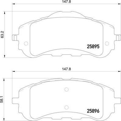 Hella 8DB 355 021-321 комплект тормозных колодок, дисковый тормоз на PEUGEOT 308 II