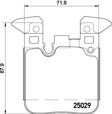 Hella 8DB 355 021-341 комплект тормозных колодок, дисковый тормоз на 1 (F20)