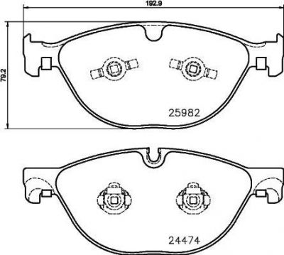 Hella 8DB 355 021-381 комплект тормозных колодок, дисковый тормоз на JAGUAR F-TYPE кабрио (QQ6_)