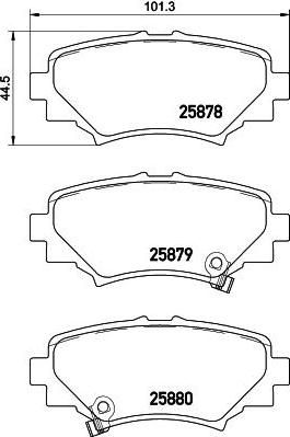 Hella 8DB 355 021-411 комплект тормозных колодок, дисковый тормоз на MAZDA 3 (BM)