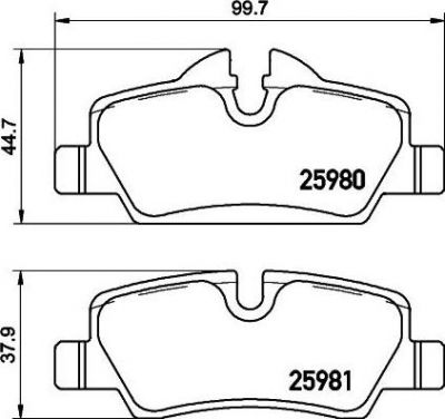 Hella 8DB 355 021-481 комплект тормозных колодок, дисковый тормоз на MINI MINI (F56)