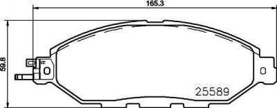 Hella 8DB 355 021-711 комплект тормозных колодок, дисковый тормоз на NISSAN MURANO III (Z52)