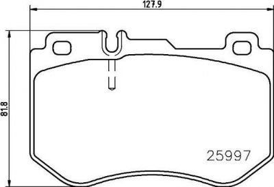 Hella 8DB 355 021-741 комплект тормозных колодок, дисковый тормоз на MERCEDES-BENZ C-CLASS (W205)