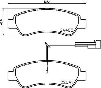 Hella 8DB 355 021-901 комплект тормозных колодок, дисковый тормоз на FIAT DUCATO c бортовой платформой/ходовая часть (250, 290)