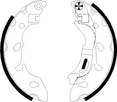 Hella 8DB 355 022-211 комплект тормозных колодок на FIAT PANDA (169)