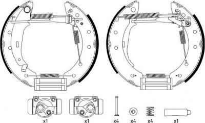 Hella 8DB 355 022-681 комплект тормозных колодок на RENAULT CLIO II (BB0/1/2_, CB0/1/2_)