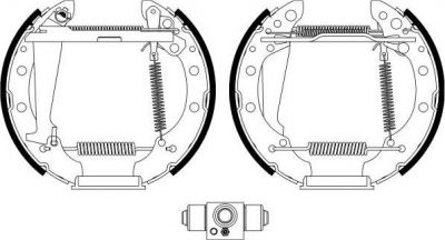 Hella 8DB 355 022-711 комплект тормозных колодок на VW GOLF III (1H1)