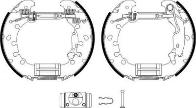 Hella 8DB 355 022-971 комплект тормозных колодок на FIAT FIORINO фургон/универсал (225)