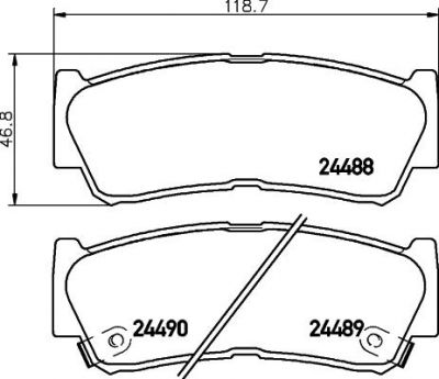 Hella 8DB 355 029-651 комплект тормозных колодок, дисковый тормоз на HYUNDAI SANTA FE II (CM)
