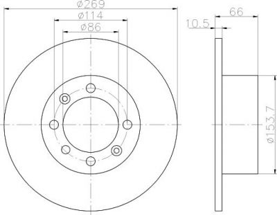 Hella 8DD 355 100-091 тормозной диск на SAAB 90