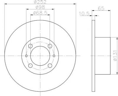 Hella 8DD 355 100-301 тормозной диск на LADA RIVA универсал (2104)