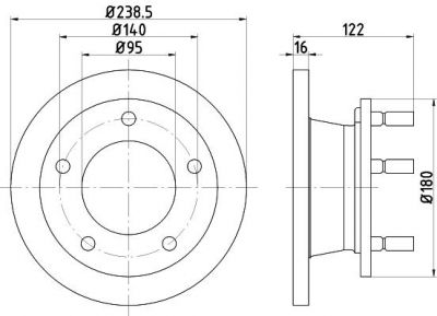 Hella 8DD 355 101-471 тормозной диск на SSANGYONG ISTANA фургон