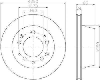 Hella 8DD 355 101-531 тормозной диск на PORSCHE 911 кабрио