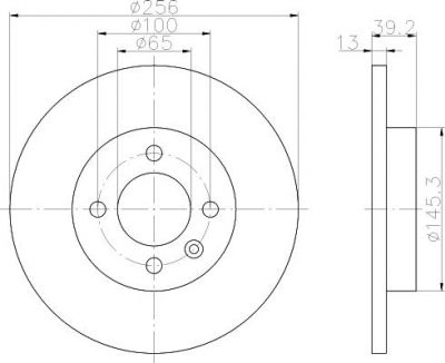 Hella 8DD 355 101-641 тормозной диск на VW PASSAT Variant (3A5, 35I)