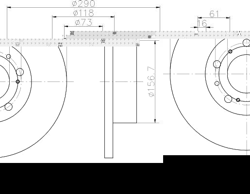 Hella 8DD 355 101-781 тормозной диск на FIAT DUCATO c бортовой платформой/ходовая часть (290)
