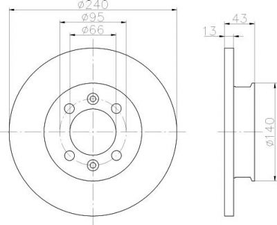 Hella 8DD 355 101-891 тормозной диск на AUSTIN MAESTRO (XC)