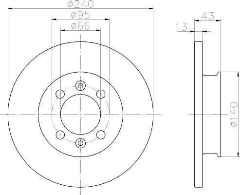 Hella 8DD 355 101-891 тормозной диск на AUSTIN MAESTRO (XC)