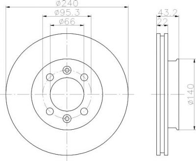 Hella 8DD 355 101-901 тормозной диск на AUSTIN MONTEGO (XE)